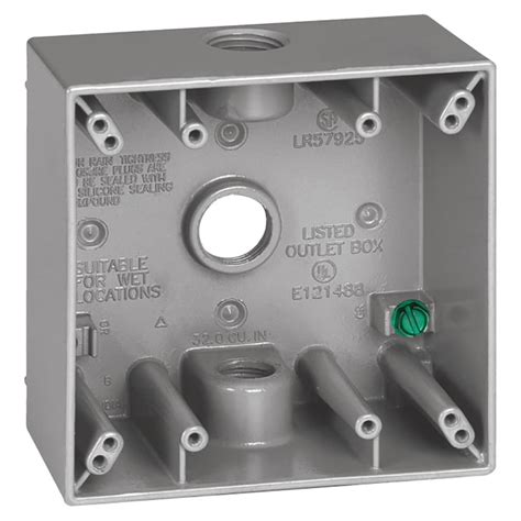 dual gang outdoor electrical box diamentions|weatherproof 2 gang outlet box.